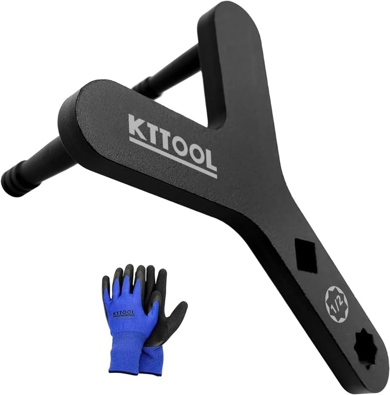 KTTOOL Store New Lower Control Arm Prying Tool, Suspension Specialty Bushing Tool, Lower Ball Joint Pry, Control Arm Tool Bushing Removal Tool Designed to Work with a 1/2" Drive Extension Breaker Bar - Image 1